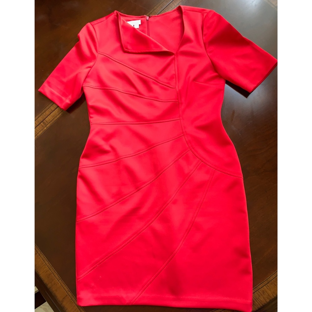 London Times Petites Red Fitted Dress